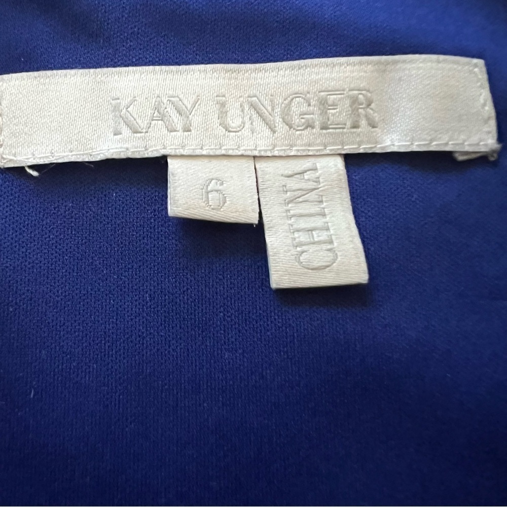 Kay Unger Royal Blue Mermaid Gown Keyhole Formal Evening Dress Size 6 - Picture 13 of 16